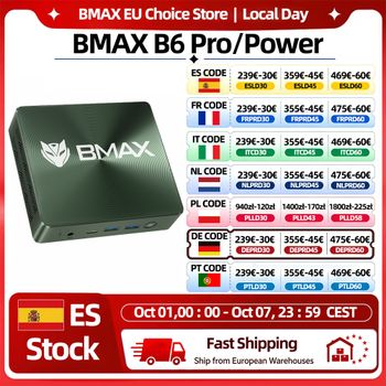 Mini PC Bmax B6 Pro/Power, Intel Core I5-1030Ng7/I7-1060Ng7, 16 GB de RAM, 512 GB, 1 TB SSD, Wifi, Bluetooth, 4K, Windows 11, Mini PC