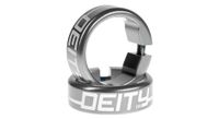 deity grip clamps rings aluminio gris