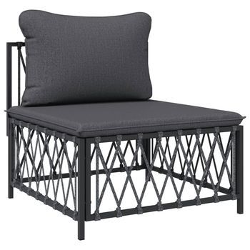 Conjunto De Sala De Patio (con Cojines, Acero Antracita)