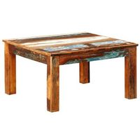mesa de centro cuadrada madera reciclada vidaxl