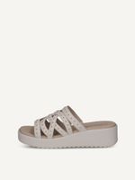 caprice mule white made of leather with wedge heel size 37
