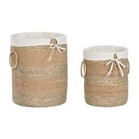 cesta set 2 seagrass tela 39x40x48 natural