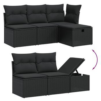 Conjunto De Sofás De Jardín (con Cojines, Conjunto De 7 Piezas)
