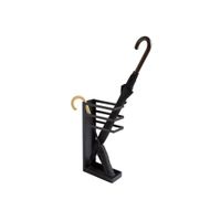 soporte para paraguas de metal negro 23 x 10 x 45 cm