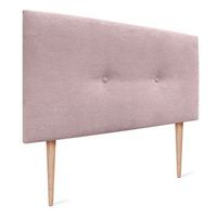 dhome cabecero de pana liso con botones 90x105 con patas camas 8090 - rosa palo