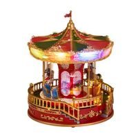 carrusel navideno led con musica y movimiento