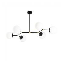 lampara de techo mulen negro 6 luces
