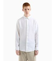 ax armani exchange para hombre xm001221af14619u0001 camisa fit lino blanco s casual fiesta clasico manga larga