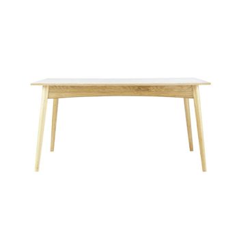 Mesa de comedor extensible blanca de 6 a 10 personas L.150/220