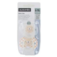 suavinex chupete night  day fisiologico 6-18m 2uds