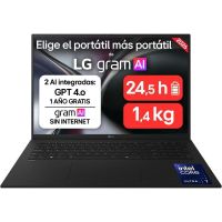 portatil lg gram 17z90tl 17 intel core ultra 7 258v 32gb 512gb ssd intel arc freeos