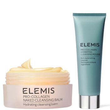 Elemis Pro-Collagen Hydrating Cleansing Mousse and Cleansing Balm Bundle (Various Aromatics) - Fragrance Free