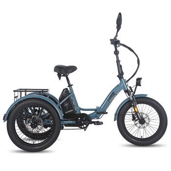 Triciclo De Carga Eléctrico Plegable Fafrees F20 Mate, 48 V, 21 Ah, Azul
