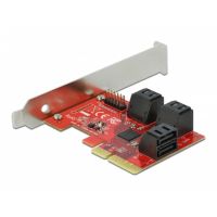 tarjeta de red delock 89042 pci express x4 6 puertos sata 6 gbps perfil bajo