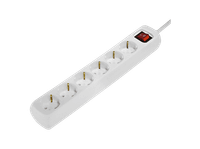regleta - hama 69223783 6 enchufes con contacto a tierra interruptor onoff blanco