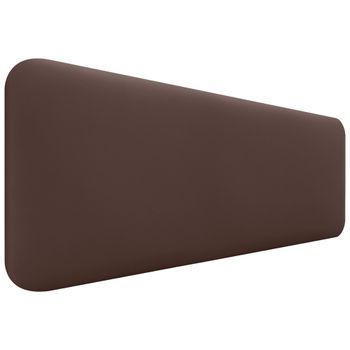 Dhome Cabecero Tapizado Liso Redondeado Polipiel Para Pared Acústicos Cabeceros Absorbentes Cabezal Cama Dormitorio (chocolate, 135cm)
