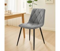 silla de comedor clairton terciopelo gris oscuro 55x45x85 cm