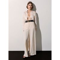 liu jo pantalones pantalones en viscosa flame para mujer