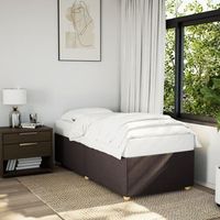 cama individual  cama de adulto  estructura de cama sin colchon tela marron oscuro 80x200 cm cfw341047