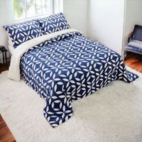 edredon nordico con borreguito y funda almohada 220 x 240 cm azul