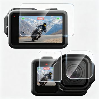 Lente PULUZ + pantalla LCD, película de vidrio templado 9H 2.5D para GoPro MISSION 1/1 PRO, accesorios protectores de pantalla antiarañazos