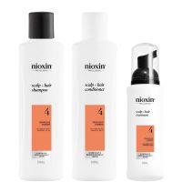 nioxin scalp and hair thickening system 4 for coloured dry and damaged hair with progressed thinning trial kit