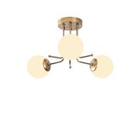 lampara de techo daisy-146-av3 blanco oro metal 48x48x34 cm