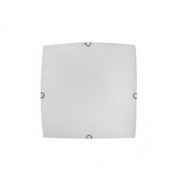 Plafon cuadrado ayla 1xe27 blanco 25x25x6 cm
