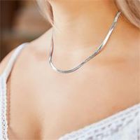cadena de serpiente de acero inoxidable para mujer