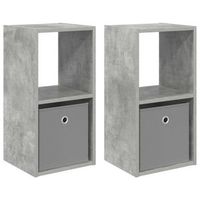 mesita de noche 2 uds gris concreto 305 x 27 x 595 cm vidaxl