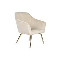 butaca poliester metal 74x74x90 velvet crema