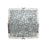 plafon cuadrado tenor 2xe27 cromo mosaico 9x30x30 cm