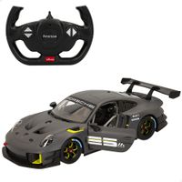 coche teledirigido porsche 911 gt2 rs clubsport escala 114 luces y puertas 41x23x175 cm gris
