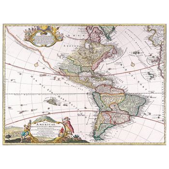 Cuadro Lienzo - Mapa Antiguo No. 24 cm. 40x50