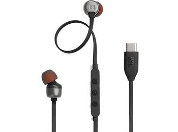 Auriculares de botón - JBL TUNE 310C USB-C, Intraurales, Negro