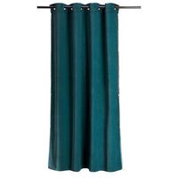 cortina vivaraise de algodon 100 - tema fara - color pavo real - 135 x 280 cm