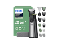 afeitadora corporal - philips mg955815 20 accesorios 120 min autonomia cara cabeza y cuerpo peine-guia de precision alta calidad gris