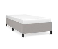 estructura de cama de tela gris claro 90x200 cm