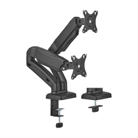 aisens soporte de mesa pro contrapeso giratorio e inclinable para monitor tv 9kg 3 pivotes 2 brazos de 17 32 negro
