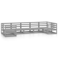 juego de muebles de jardin 7 piezas  mobiliario de jardin madera maciza de pino