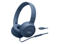 auriculares - jbl tune 520c cable circumaurales usb-c microfono plegable azul