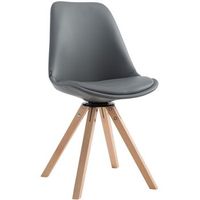 silla de visita calais square simil cuero gris 56x48x84 cm clp