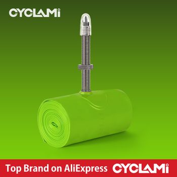 CYCLAMI-tubo de aire ultraligero para bicicleta, manguera de TPU, válvula Presta de Metal FV, accesorios extraíbles para bicicleta de montaña 1,9 2,5 MTB 29 27,5 26