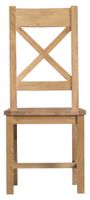 sydney wooden cross back dining chairs - oak