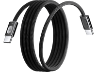 cable usb - baseus frostcore tipo-c a tipo-c 120 cm 100w carga inteligente ultrarrapida trenzado de nylon refrigeracion dual negro