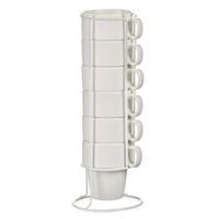 set de tazas en porcelana blanco