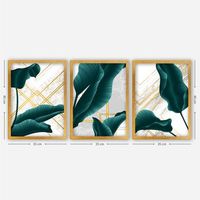 cuadro decorativo enmarcado 3ac177 multicolor 35x45 cm 3 piezas