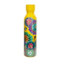 botella termo 75 cl  amarillo silicona  28 x  68 cm x 7 cm