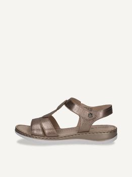 CAPRICE Heeled sandal, brown, made of Leather without heel, Size 39