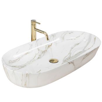 Lavabo Sobre Encimera Rea Cleo 81 Shiny Aiax
